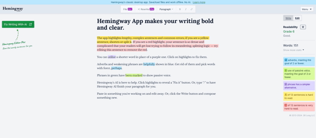 The Hemingway Editor
