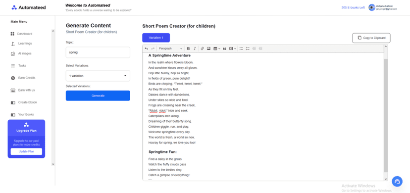AI Short Poem Generator