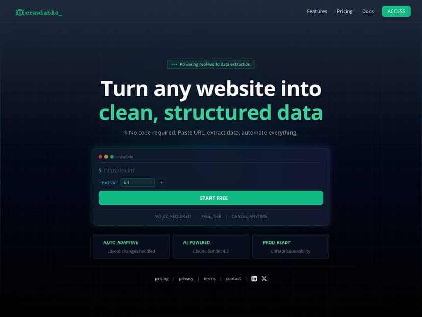 Crawlable screenshot