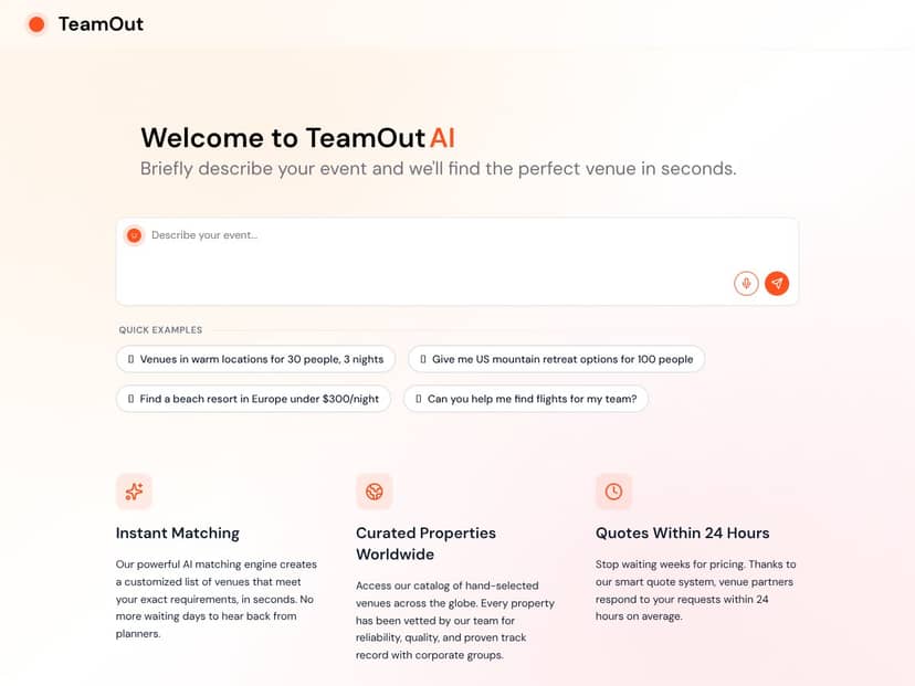 TeamOut AI  screenshot