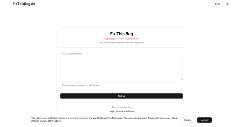 Fixthisbug.De