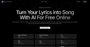 Lyrics Into Song Ai