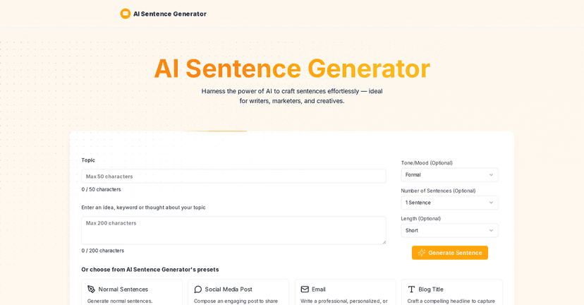 Ai Sentence Generator