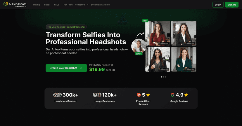 Pixelbin Ai Headshot Generator