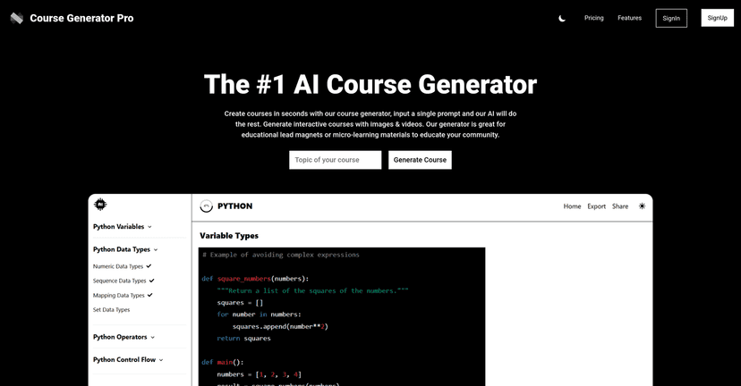 Course Generator Pro