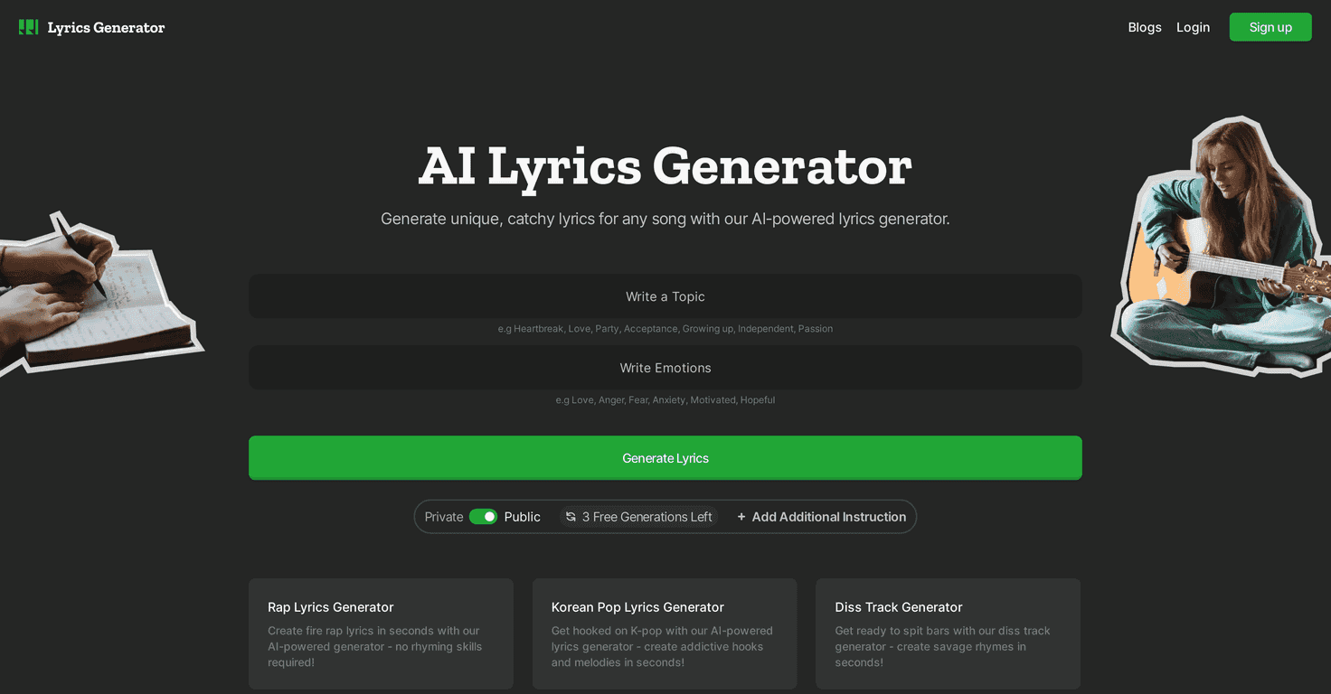 Lyrics Generator Review – Create Catchy Lyrics Effortlessly