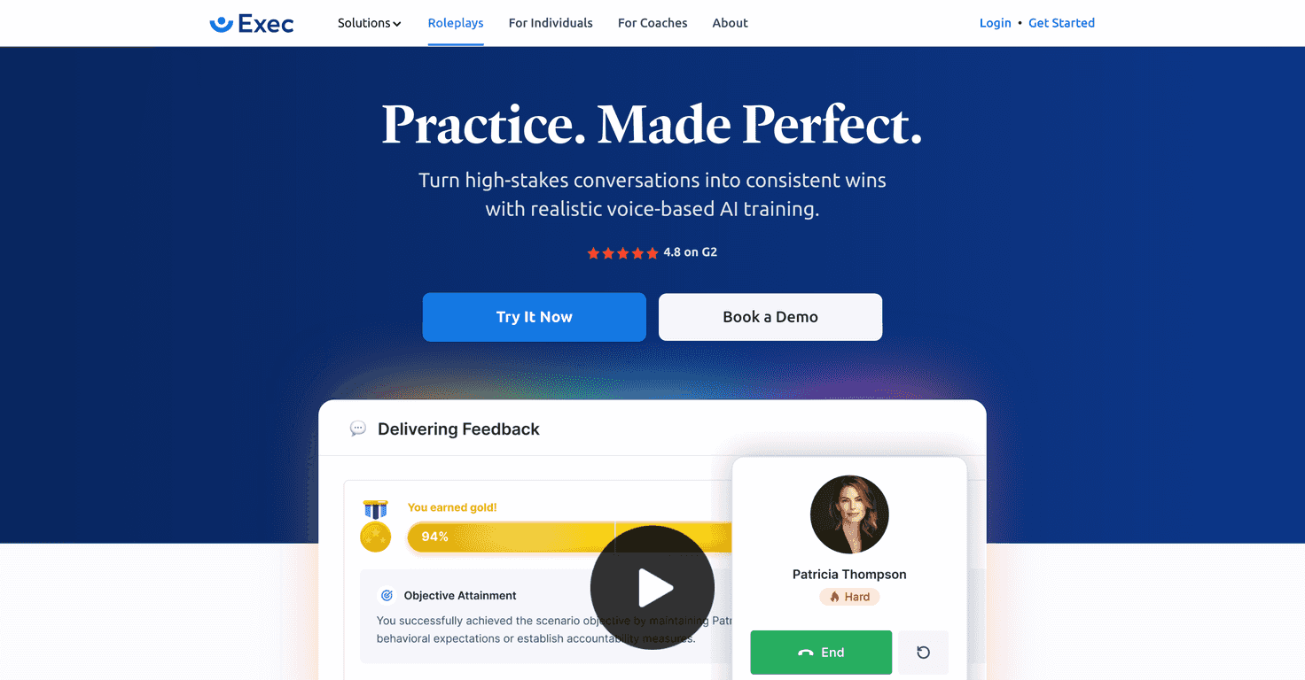 Exec Review – Elevate Your Communication Skills with AI Roleplays