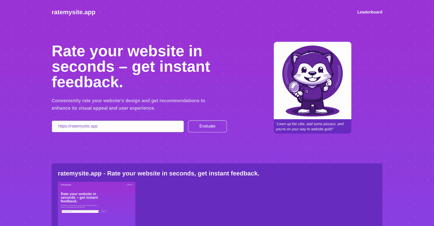 ratemysite.app Review – Quick Website Feedback Made Easy