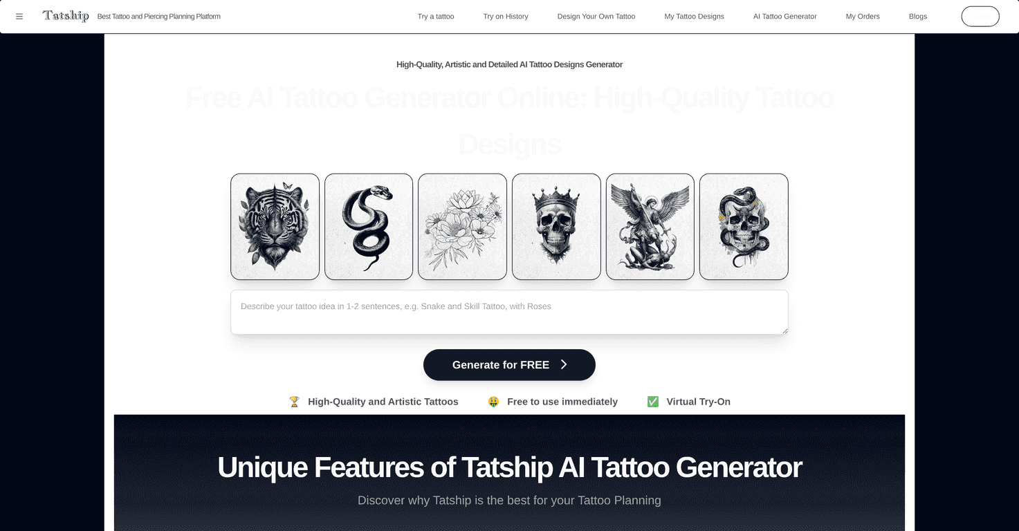 Ai Tattoo Generator