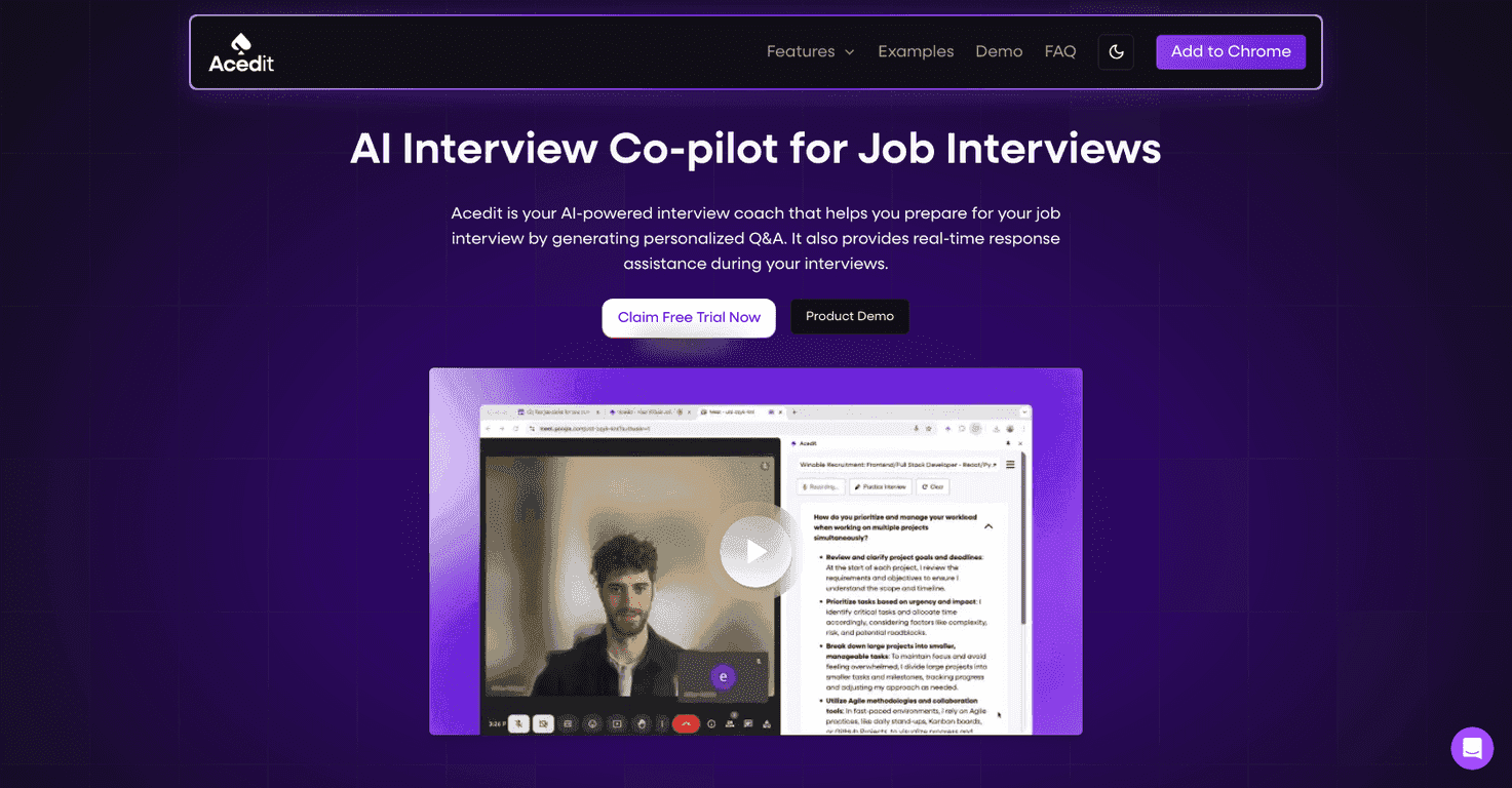 Acedit Review – Enhance Your Interview Skills Effortlessly