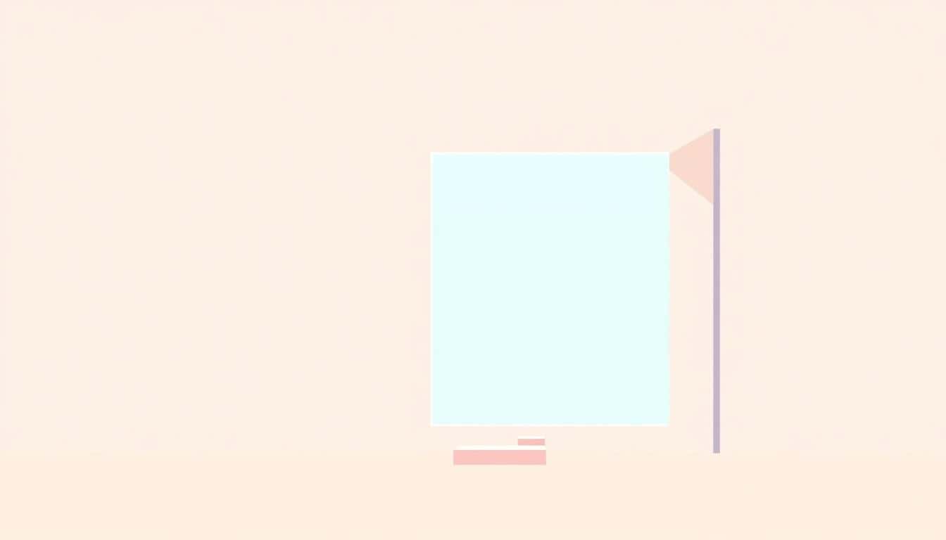 Minimalist illustration of an open window with a simple path leading forward against a bright background, symbolizing progress and clarity.