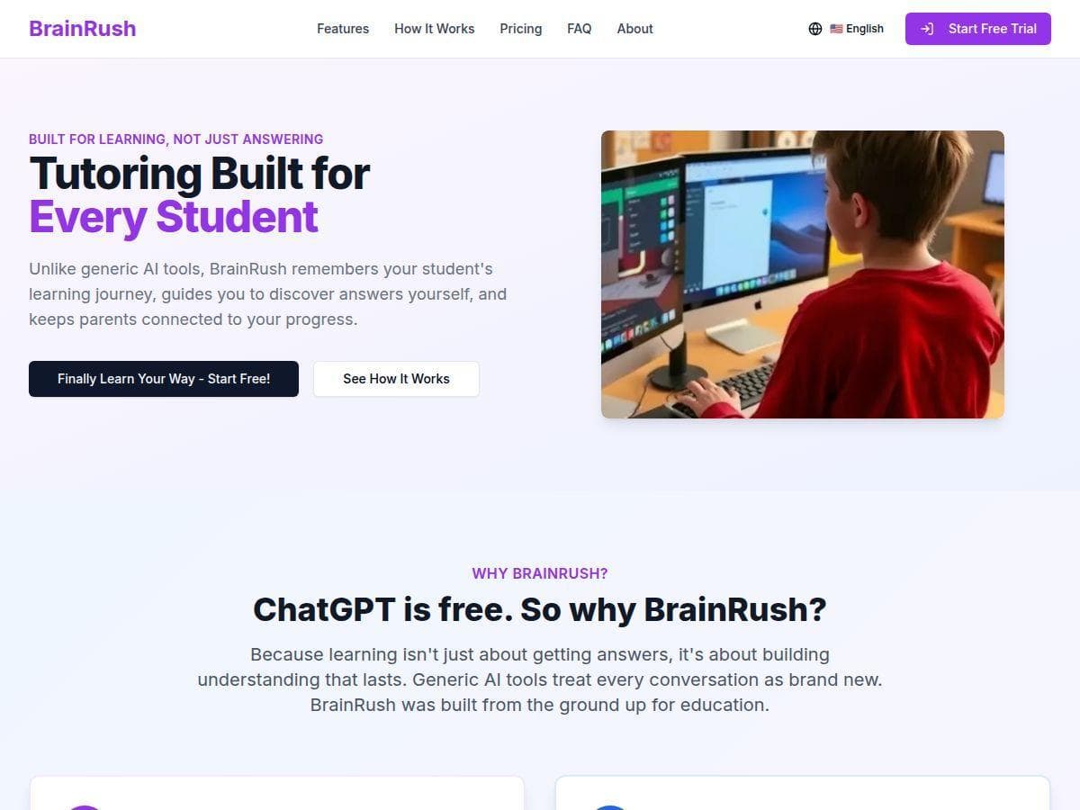 BrainRush Review – Personalized AI Tutoring for K-12 Students