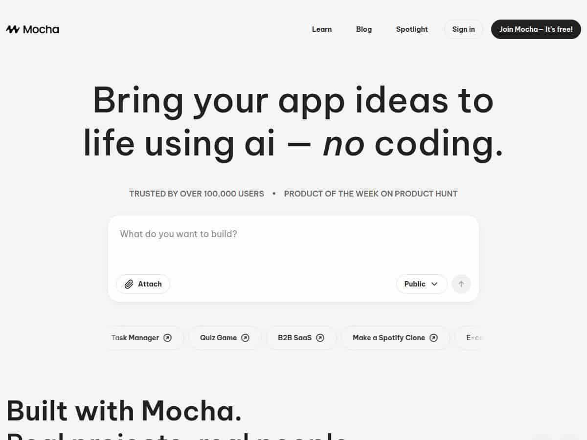 Mocha Review – Fast & Friendly AI App Builder