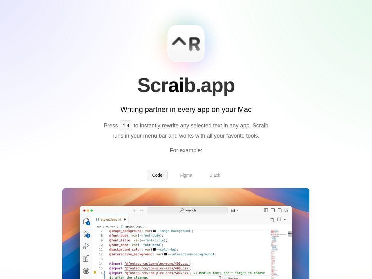 Scraib Review – Simplify Your Writing on Mac with AI