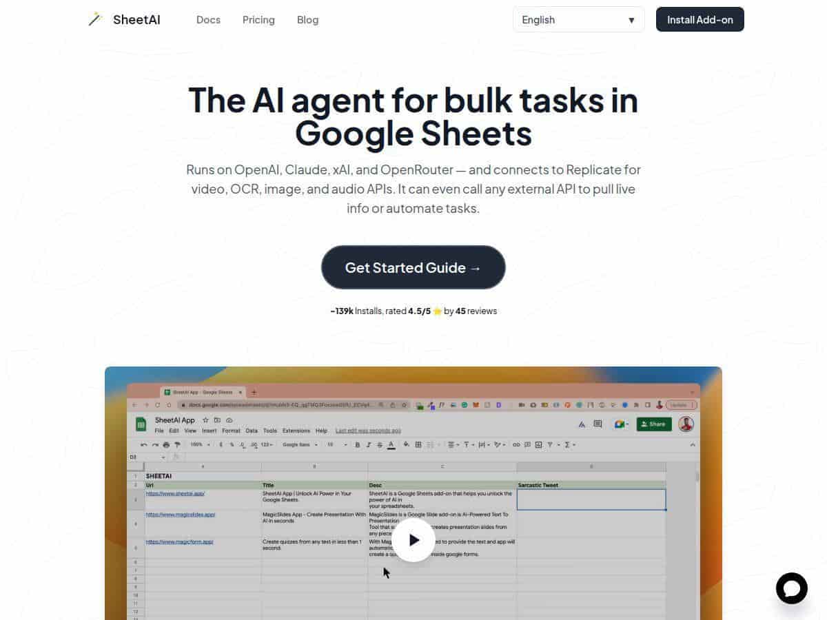 SheetAI Review – Unlocking the Power of AI in Google Sheets