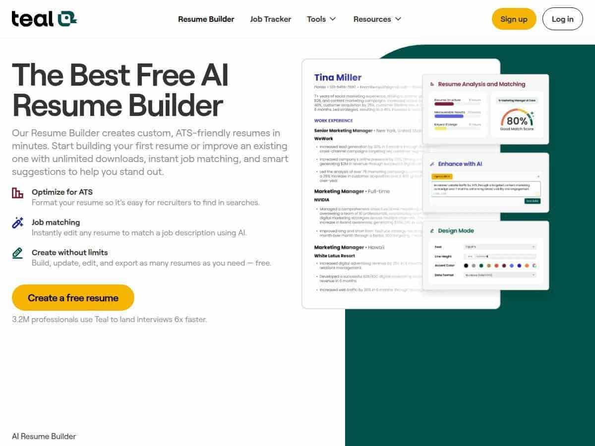 Teal Review – A Friendly Look at Its Resume Builder