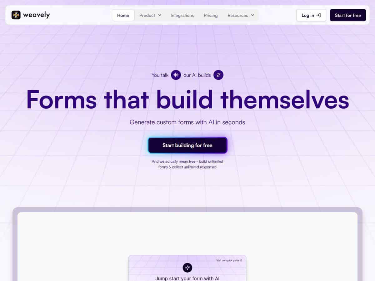 Weavely Review – Discover the Future of Smart Form Building