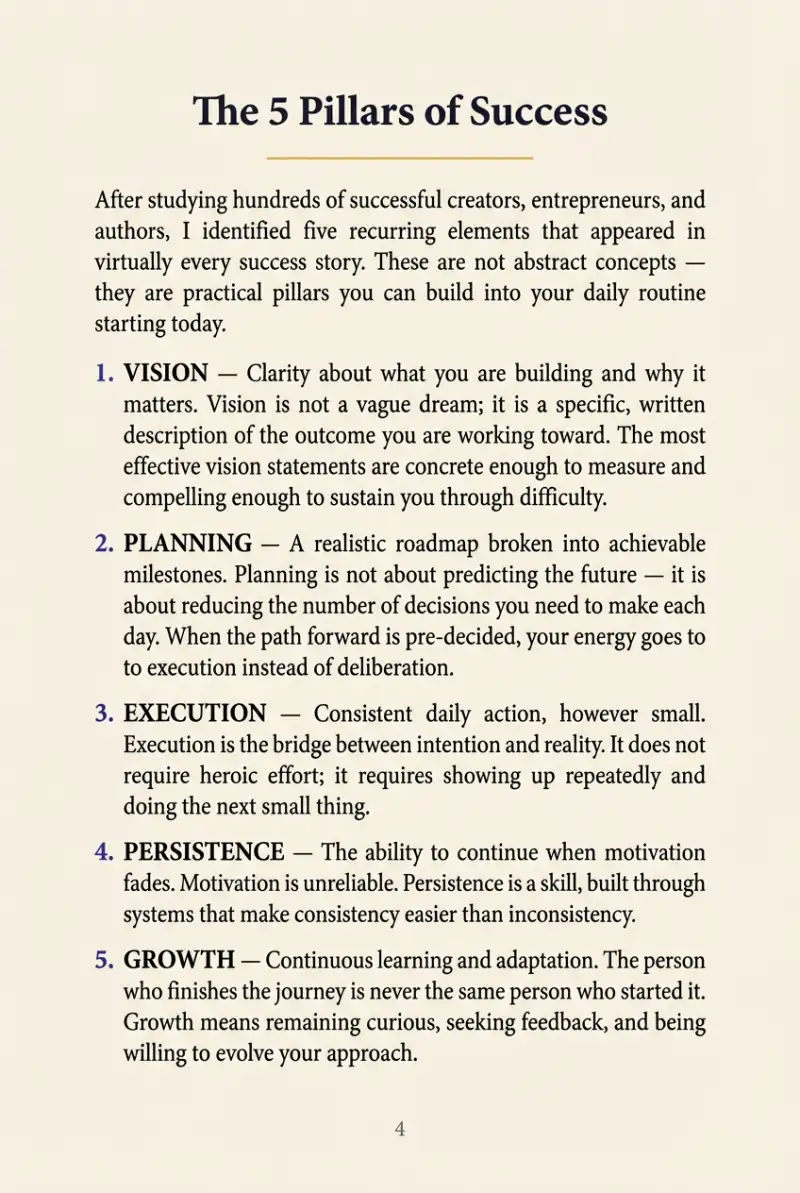Further chapter page from the generated ebook