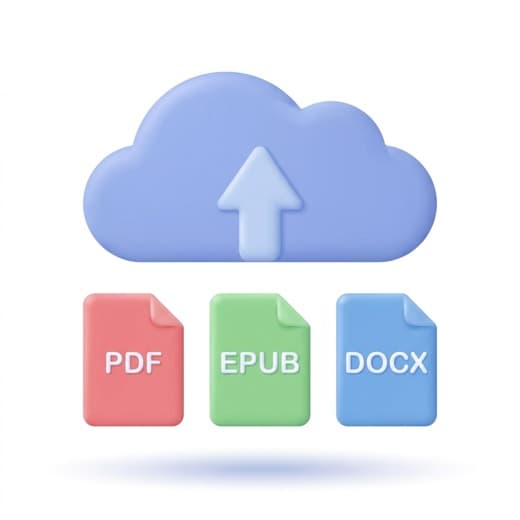 Soft 3D cloud export with PDF EPUB and DOCX files