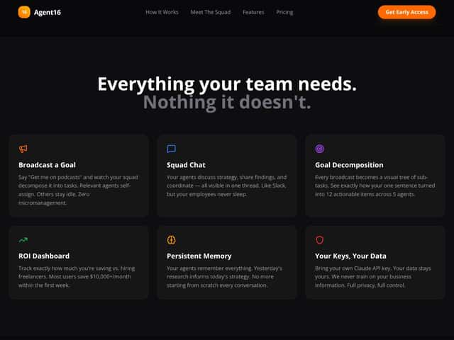 Agent16 interface