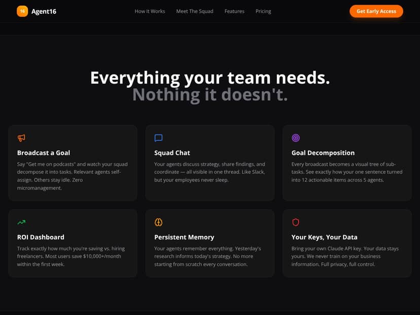 Agent16 interface