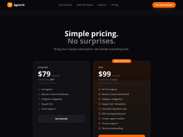 Agent16 interface