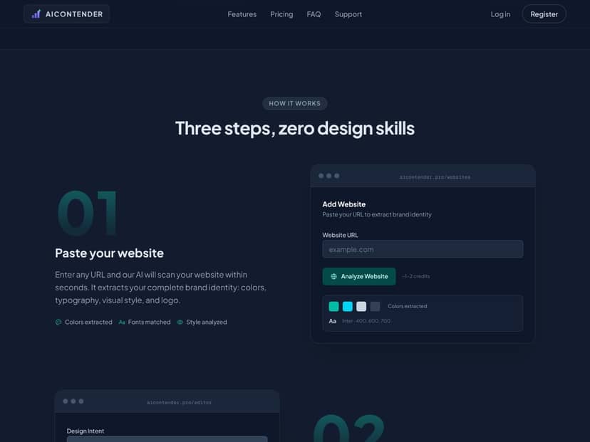 AI Contender interface