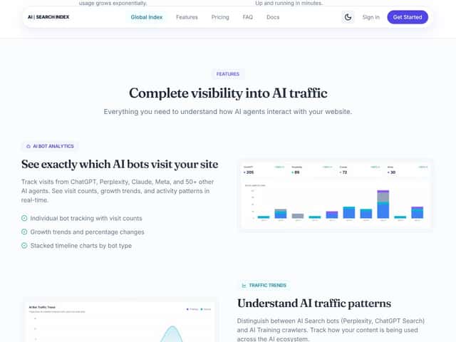 AI Search Index interface