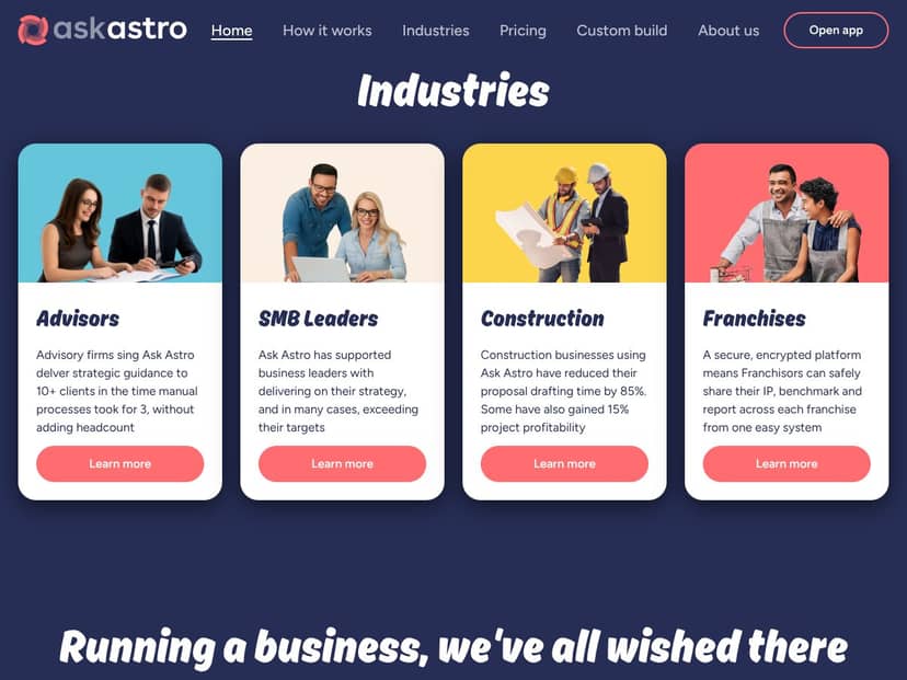 Ask Astro interface