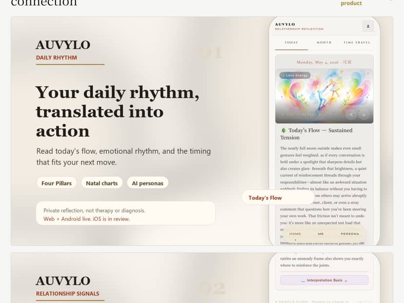 Auvylo interface