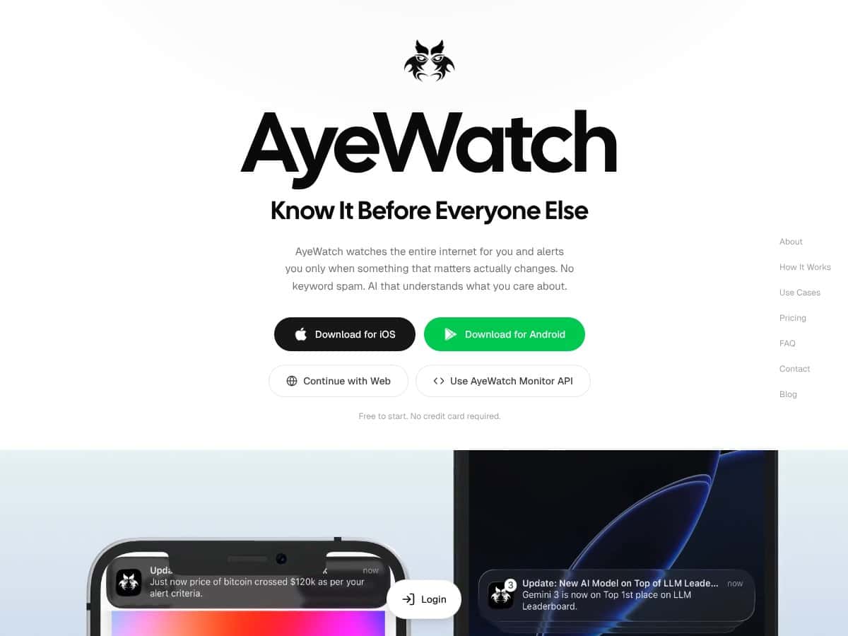 Ayewatch screenshot