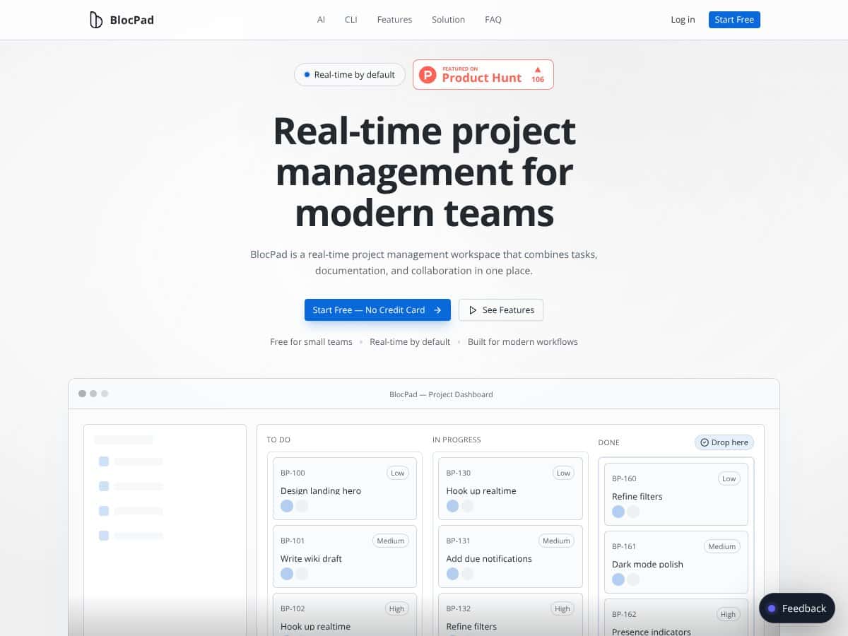 BlocPad - Project & Team Workspace screenshot