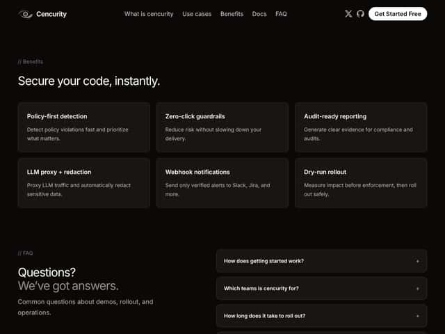 Cencurity interface