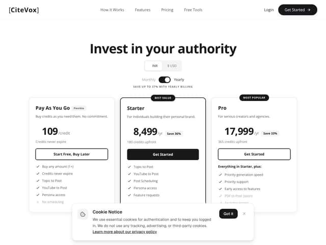 CiteVox interface