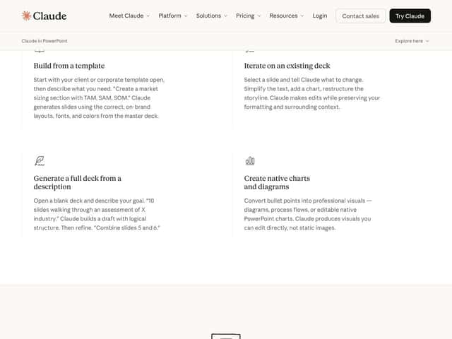 Claude in PowerPoint interface