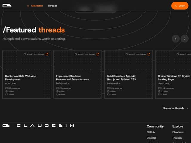 Claudebin interface