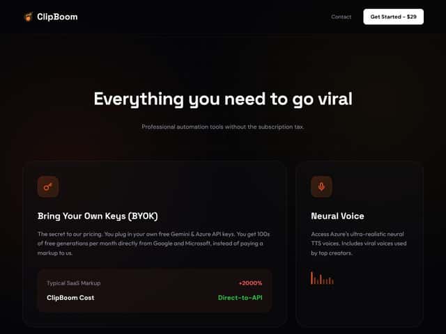 ClipBoom interface