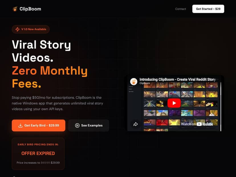 ClipBoom screenshot