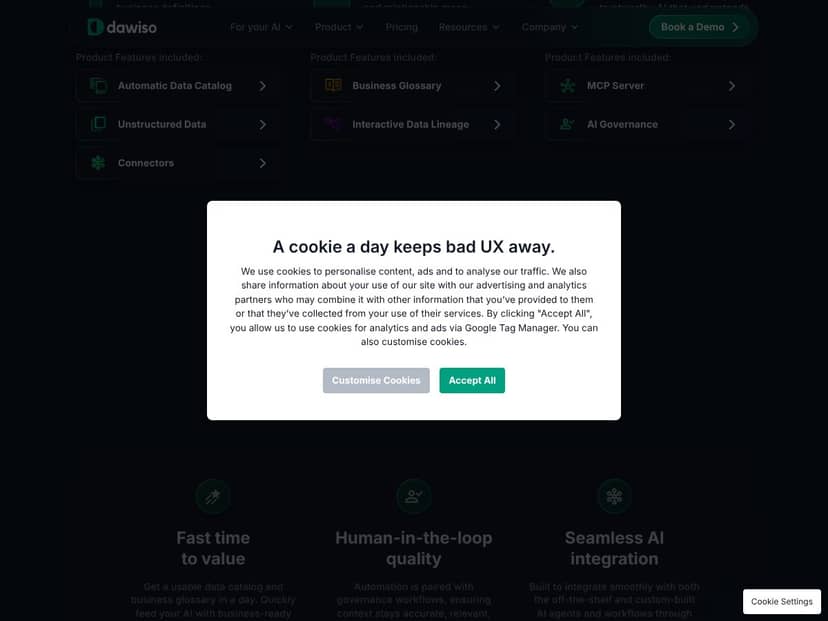 Dawiso AI Context Layer interface
