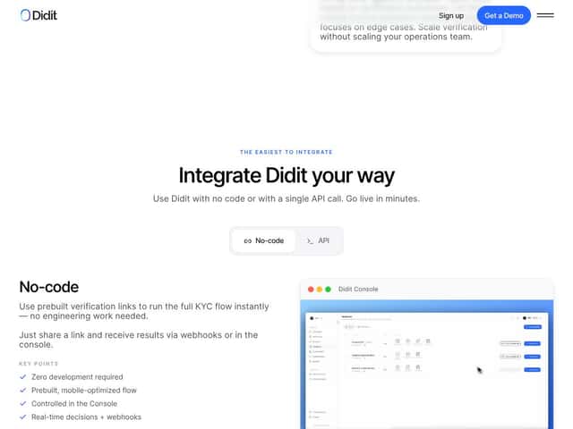 Didit v3 interface