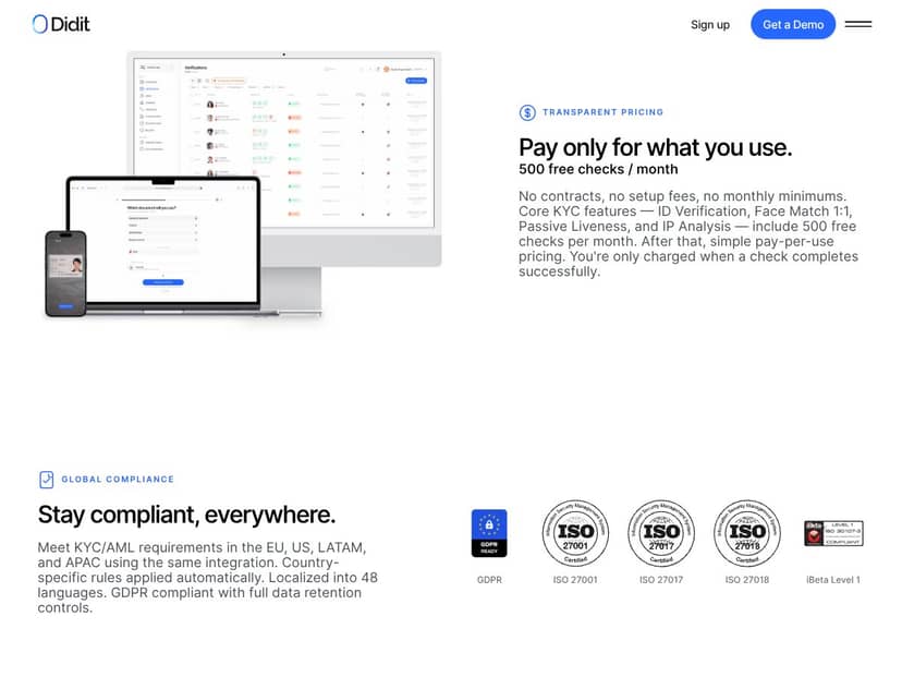 Didit v3 interface