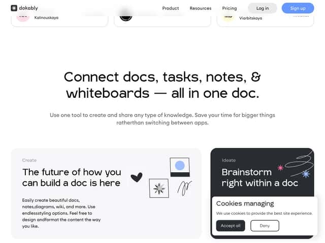 Dokably interface