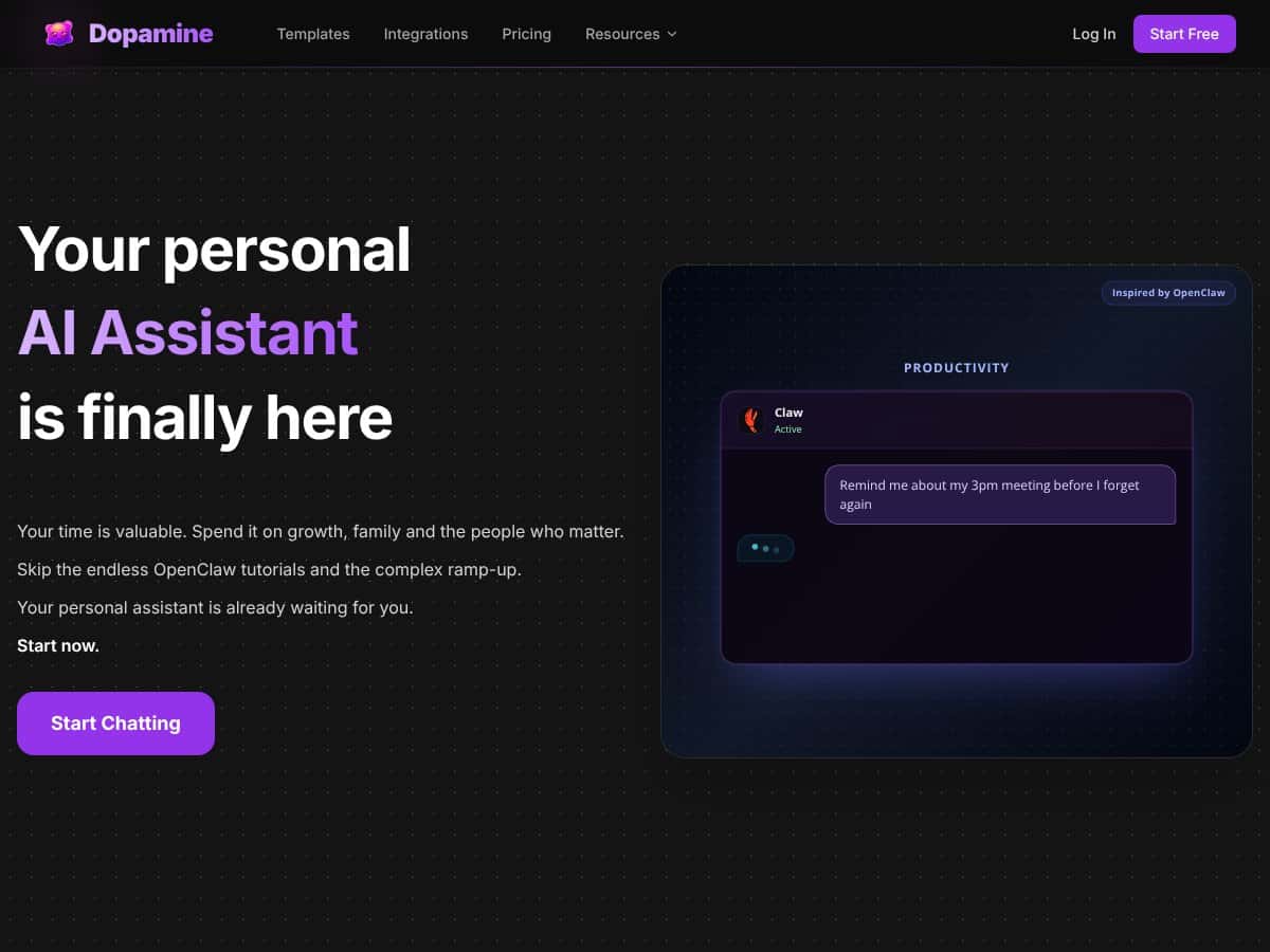 Dopamine.chat screenshot