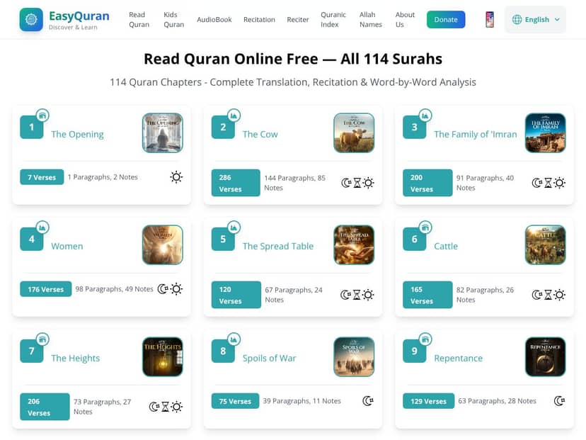 Easy Quran AI interface