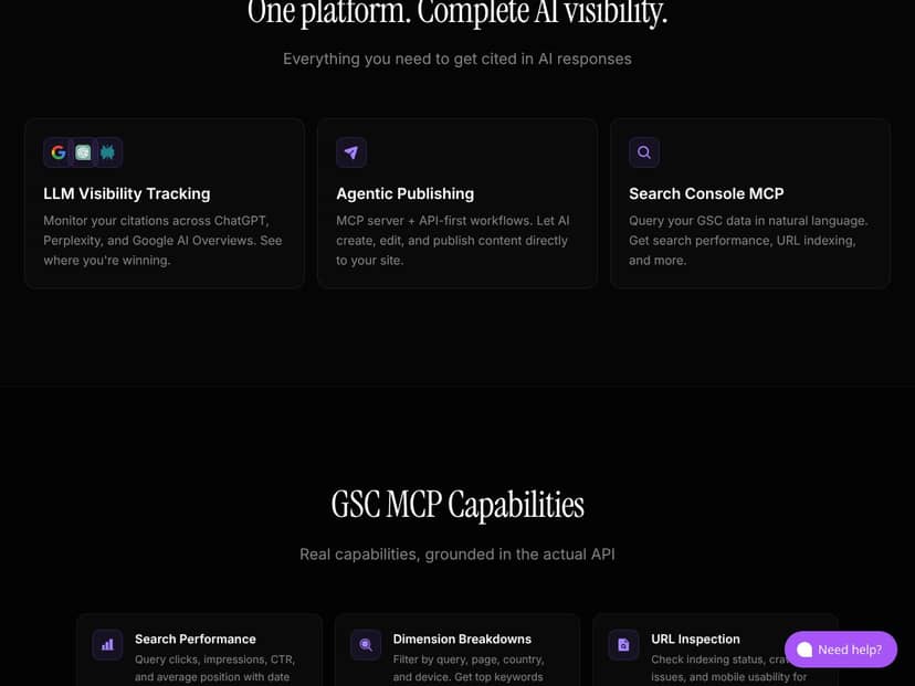 Ekamoira Google Search Console MCP interface