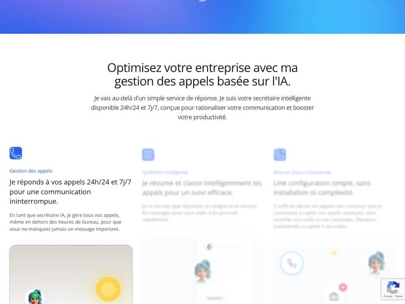 Eva, AI phone assistant for busy people interface