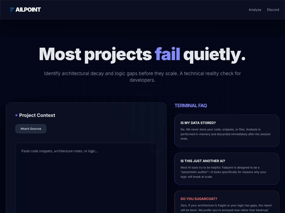 Failpoint screenshot