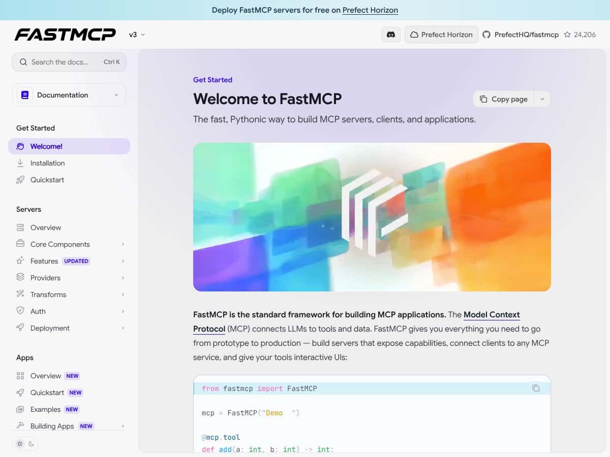 FastMCP 3.0 screenshot