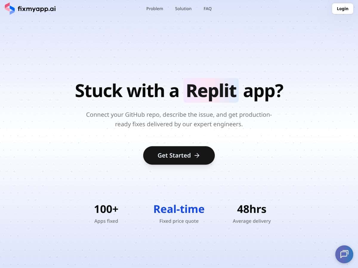 FixMyApp screenshot