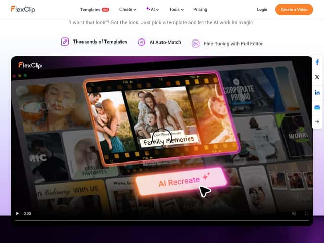 FlexClip Magic Edit interface